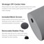 FaithLand Fiberstone Planter Cylinder Plant Pot with Drainage Hole & Plug, Authentic Concrete Look, Gray 14" 2