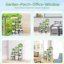 iDavosic.ly 8-Tier Corner Plant Stand, Metal Indoor Outdoor Flower Display Shelf, Folding Tall Orchid Rack for Patio Balcony Garden and Living Room - Black 3