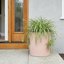 FaithLand Fiberstone Planter Cylinder Plant Pot with Drainage Hole & Plug, Indoor Outdoor Use, Terracotta Color 14" 5