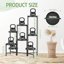 iDavosic.ly 8-Tier Corner Plant Stand, Metal Indoor Outdoor Flower Display Shelf, Folding Tall Orchid Rack for Patio Balcony Garden and Living Room - Black 2