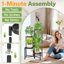 iDavosic.ly Multi-Tier Corner Plant Stand, Metal Indoor Outdoor Flower Display Shelf, Folding Tall Wrought Iron Orchid Rack for Patio Balcony Porch Garden and Living Room 2