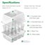 Bonviee 10 Pack Seed Starter Tray Kit with Elevated Lids and Adjustable Humidity Vents - 120 Cells Clear Seedling Propagation Trays for Greenhouse and Garden 2