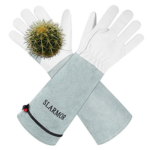 SLARMOR Rose Pruning Gauntlets XL White
