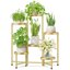 iDavosic.ly 6-Tier Corner Plant Stand, Metal Indoor Outdoor Flower Display Holder, Folding Tall Wrought Iron Orchid Rack for Patio Balcony Porch Garden and Living Room - Gold 1