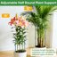 HiGift 6 Pack Adjustable Plant Support Stakes, Heavy-Duty 32 Inch Half Round Peony Support Cage with Extension Tubes for Tomato, Hydrangea and Garden Plants 3