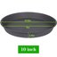 Bleuhome 2 Pack 10 Inch Plant Saucer - Heavy Duty Plastic Round Drip Trays for Indoor & Outdoor Flower Pots, Cement Gray 2