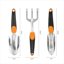 Fiskars 3-in-1 Garden Tool Set - Polished Cast-Aluminum Heads, Heavy-Duty Trowel, Transplanter & Cultivator with Ergonomic SoftGrip Handles 6
