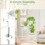 iDavosic.ly 3-Tier Corner Plant Stand, Metal Indoor Outdoor Flower Display Holder Shelf, Folding Tall Orchid Rack for Patio Balcony Porch Garden and Living Room, White 4