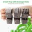 Bonviee 10 Pack Seed Starter Trays with Drainage Holes - Reusable Clear Plastic Seedling Propagation Trays, 6 Cells per Tray 6