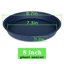 Bleuhome 2 Pack 8 Inch Plant Saucer Blue - Heavy Duty Plastic Round Drip Trays for Indoor & Outdoor Flower Pots 2