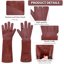 SLARMOR Heavy Duty Cowhide Leather Gardening Gloves - Thorn Proof Rose Pruning Gauntlets for Men and Women 2