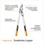 Fiskars DualAction Lopper 2-in-1 Garden Pruning Shears with S and L Cutting Modes, Low Friction Steel Blade, 2 Inch Capacity 2
