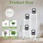 iDavosic.ly 4-Tier Corner Plant Stand, Metal Indoor Outdoor Flower Display Shelf, Folding Tall Wrought Iron Orchid Rack for Patio Balcony Porch Garden and Living Room - White 3