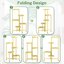 iDavosic.ly 5-Tier Corner Plant Stand, Metal Indoor Outdoor Flower Display Shelf, Folding Tall Orchid Rack for Patio Balcony and Garden, Gold 9