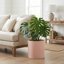FaithLand Fiberstone Planter Cylinder Plant Pot with Drainage Hole & Plug, Indoor Outdoor Use, Terracotta Color 12" 7
