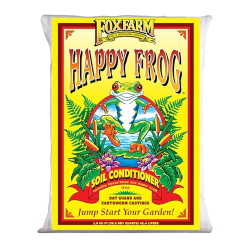 FoxFarm Happy Frog Soil Conditioner 1.5 cu ft - Organic Amendment with Mycorrhizae & Humic Acids for Enhanced Root Growth and Nutrient Uptake