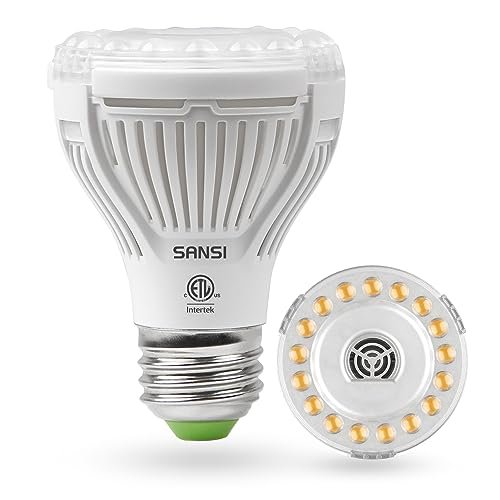 SANSI Full Spectrum LED Grow Light Bulb 10W - 150W Equivalent with Optical Lens & COC Technology, 4000K Natural Daylight for Indoor Plants and Seed Starting