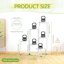 iDavosic.ly 6-Tier Corner Plant Stand, Metal Indoor Outdoor Flower Display Shelf, Folding Tall Wrought Iron Orchid Rack for Patio Balcony Garden and Living Room - White 2