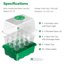 Bonviee 10 Pack Seed Starter Tray Kit with Elevated Lids and Adjustable Humidity Vents Green - 120 Cells Clear Seedling Propagation Trays for Greenhouse & Garden 2