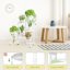 iDavosic.ly 6-Tier Corner Plant Stand, Metal Indoor Outdoor Flower Display Shelf, Folding Tall Wrought Iron Orchid Rack for Patio Balcony Garden and Living Room - White 4