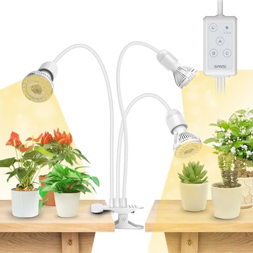 SANSI Lampada LED Piante 30W 3 Teste