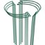 HiGift 6 Pack Metal Plant Support Stakes - 24 Inch Tall Half Round Peony Cages for Garden & Indoor Plants 1