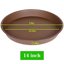 Bleuhome 2 Pack 14 Inch Plant Saucers - Heavy Duty Round Plastic Drip Trays for Indoor & Outdoor Pots and Bird Bath Bowls, Chocolate 3