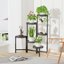 iDavosic.ly 6-Tier Corner Plant Stand, Metal Indoor Outdoor Flower Display Shelf, Folding Wrought Iron Orchid Rack for Patio Balcony Garden and Living Room 7