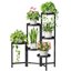 iDavosic.ly Multi-Tier Corner Plant Stand, Metal Indoor Outdoor Flower Display Shelf, Folding Tall Wrought Iron Orchid Rack for Patio Balcony Garden and Living Room 1