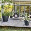 Lechuza Classico Color 43 Slate Matte Self-Watering Round Planter 17" 6