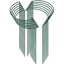 HiGift 12 Pack Metal Plant Support Stakes - 24 Inch Tall Half Round Peony Cages for Indoor & Outdoor Garden Plants 1