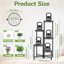 iDavosic.ly Multi-Tier Corner Plant Stand, Wrought Iron Metal Flower Display Shelf for Indoor Outdoor Use, Folding Tall Orchid Rack for Patio Balcony Garden and Living Room 3