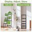 iDavosic.ly 5-Tier Corner Plant Stand, Metal Indoor Outdoor Flower Display Shelf, Folding Tall Orchid Rack for Patio Balcony and Garden, Black 8