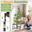 iDavosic.ly 5-Tier Corner Plant Stand, Metal Indoor Outdoor Flower Display Shelf, Folding Tall Orchid Rack for Patio Balcony Garden and Living Room - Violet Bronze 2