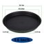 Bleuhome 4 Pack of 14 Inch Plant Saucers - Heavy Duty Round Plastic Drip Trays for Indoor & Outdoor Pots and Bird Bath Bowls, Black 3
