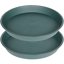 Bleuhome 2 Pack 14 Inch Plant Saucers - Heavy Duty Plastic Drip Trays & Bird Bath Bowls 1