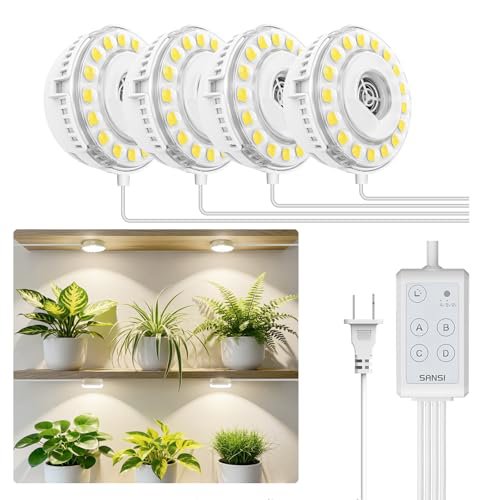 SANSI 20W 4-Head Puck Grow Light