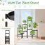 iDavosic.ly Multi-Tier Corner Plant Stand, Metal Indoor Outdoor Flower Display Shelf, Folding Tall Wrought Iron Orchid Rack for Patio Balcony Garden and Living Room 4