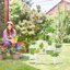 iDavosic.ly 9-Tier Corner Plant Stand, Metal Indoor Outdoor Flower Display Shelf, Folding Tall Wrought Iron Orchid Rack for Patio Balcony Porch Garden Living Room - White 6