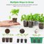 Bonviee 5-Pack Seed Starter Trays Kit with Adjustable Humidity Domes and Plant Labels - Indoor Mini Greenhouse Propagator for Large Seeds 5