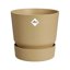 Elho Greenville Round 47 Vaso con serbatoio idrico integrato per Interno/esterno, Plastica Riciclata Ø 47.0 x H 44.0 cm - Beige/Sabbia Dorata 1