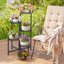 iDavosic.ly Multi-Tier Corner Plant Stand, Wrought Iron Metal Flower Display Shelf for Indoor Outdoor Use, Folding Tall Orchid Rack for Patio Balcony Garden and Living Room 6