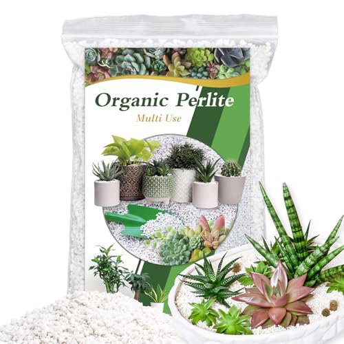 HAINANSTRY Organic Perlite for Plants - Enhances Soil Drainage and Aeration for Indoor & Outdoor Gardening