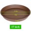 Bleuhome 4 Pack Heavy Duty Deep Plant Saucers - 17 Inch Round Plastic Drip Trays for Flower Pots and Bird Bath Bowls, Chocolate Brown 3