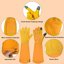 SLARMOR Heavy Duty Cowhide Leather Gardening Gloves - Thorn Proof Rose Pruning Gauntlets for Men and Women 2