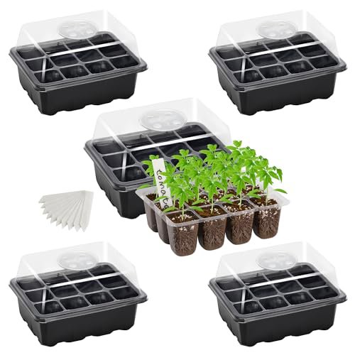 Bonviee 5-Pack Seed Starter Kit (Black)