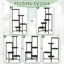 iDavosic.ly 5-Tier Corner Plant Stand with Garden Tools, Metal Indoor Outdoor Flower Display Shelf, Folding Tall Orchid Rack for Patio Balcony and Garden, Black 5