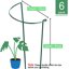 HiGift 6 Pack Metal Plant Support Stakes - 24 Inch Tall Half Round Peony Cages for Garden & Indoor Plants 2