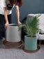 Bleuhome 4 Pack 14 Inch Plant Saucers - Heavy Duty Round Plastic Drip Trays for Indoor & Outdoor Pots and Bird Bath Bowls, Chocolate 5
