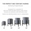FaithLand Fiberstone Planter Cylinder Plant Pot with Drainage Hole & Plug, Authentic Concrete Look, Gray 14" 6